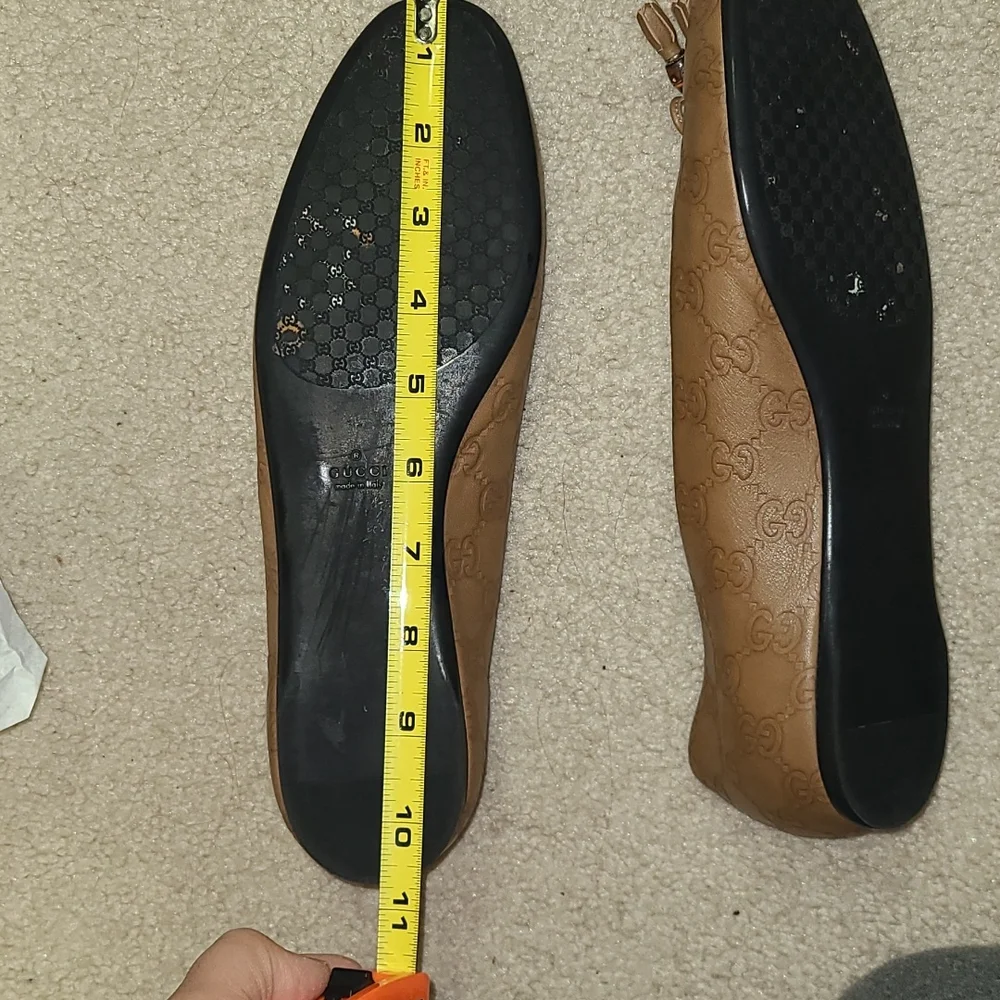Gucci Guccisima Soft Light Camel Flats - Picture 10 of 11